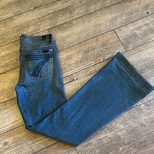 7 For All Mankind Blue Flare Jeans